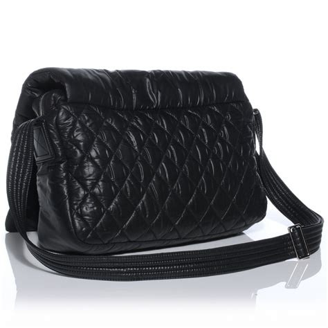 bolsa chanel cocoon nylon|CHANEL Nylon Coco Cocoon Messenger Bag Black.